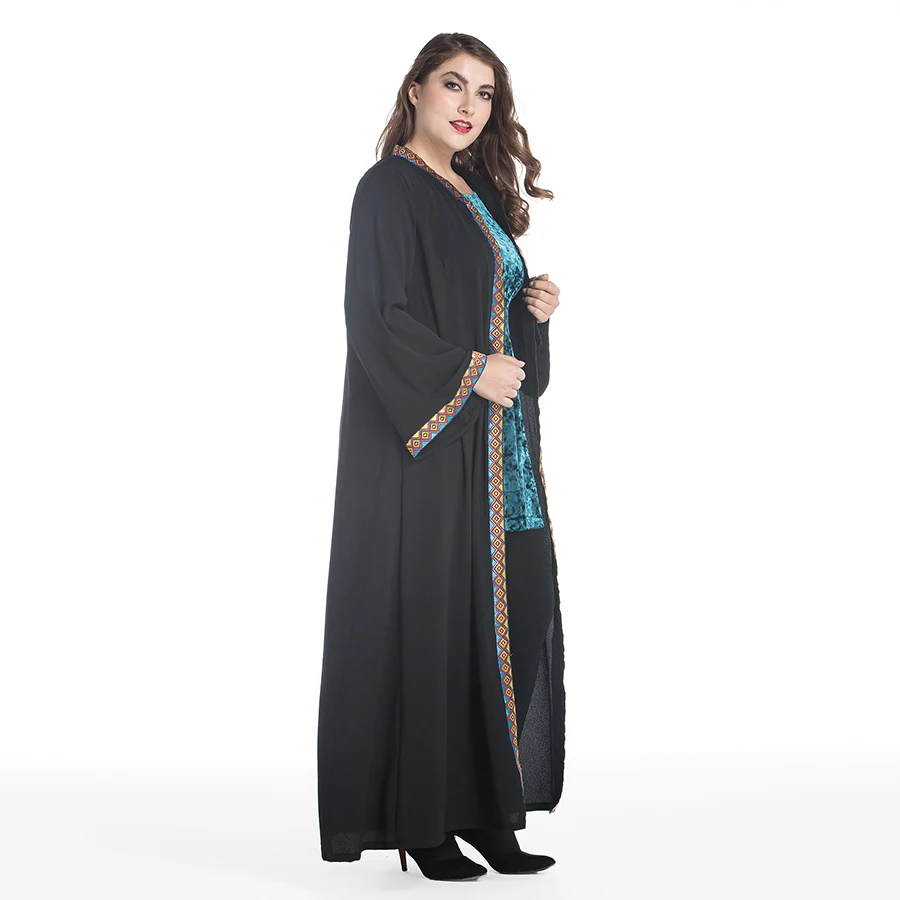 Модное мусульманское платье Abaya в Дубае мусульманская одежда для женщин Jilbab Djellaba