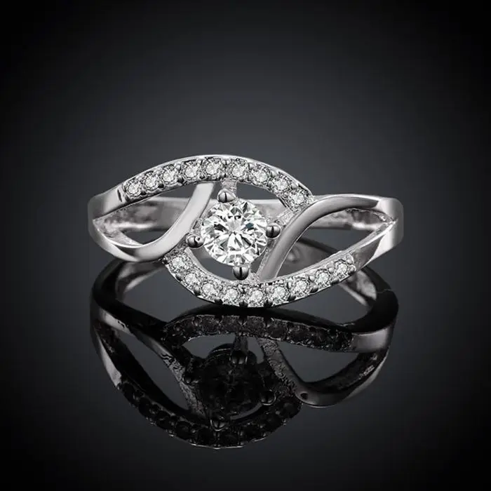 Женское и мужское кольцо с серебряным покрытием модное серебряное Ювелирное