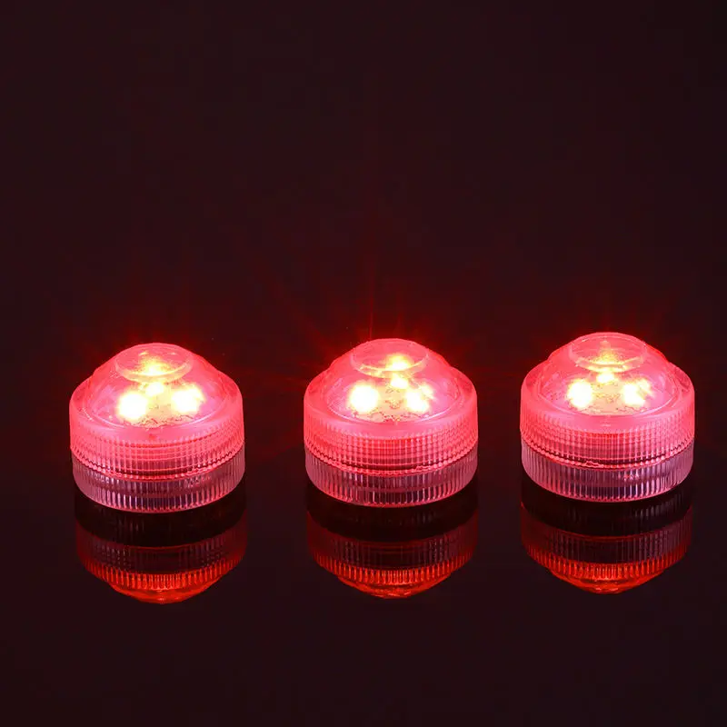 

10Pcs/lot multicolor Garden Party Light Ideas Battery Operated LED Submersible Light for wedding table decoration with remote