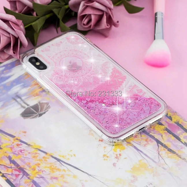 Мягкий блестящий чехол C ku из ТПУ с жидким зыбучим песком для Iphone X 8 7 PLUS 6 6S 5 SE
