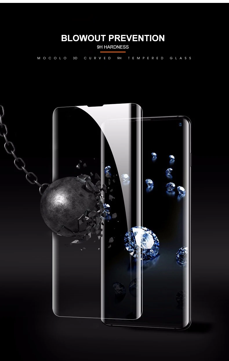 Для samsung S10 защита экрана Mocolo Note 10 жидкое клееное 3D изогнутое УФ закаленное стекло для samsung S10 Plus защита экрана