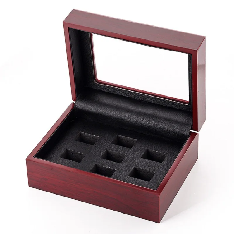 7 отверстий деревянный Чемпион кольцо Коробка Бейсбол Футбол и Баскетбол Человек