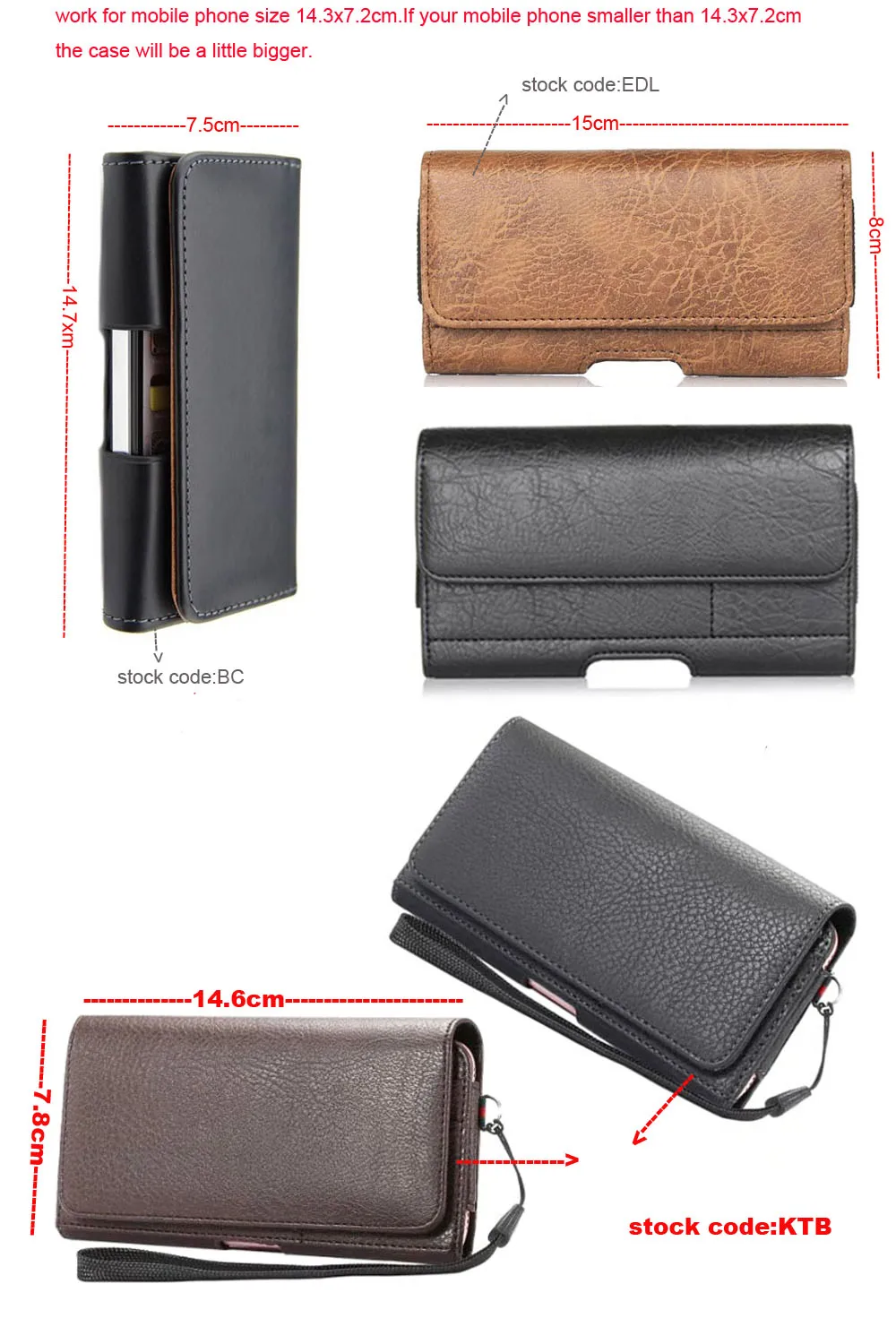 Горизонтальные человек Зажим для ремня спорта искусственные мобильный телефон