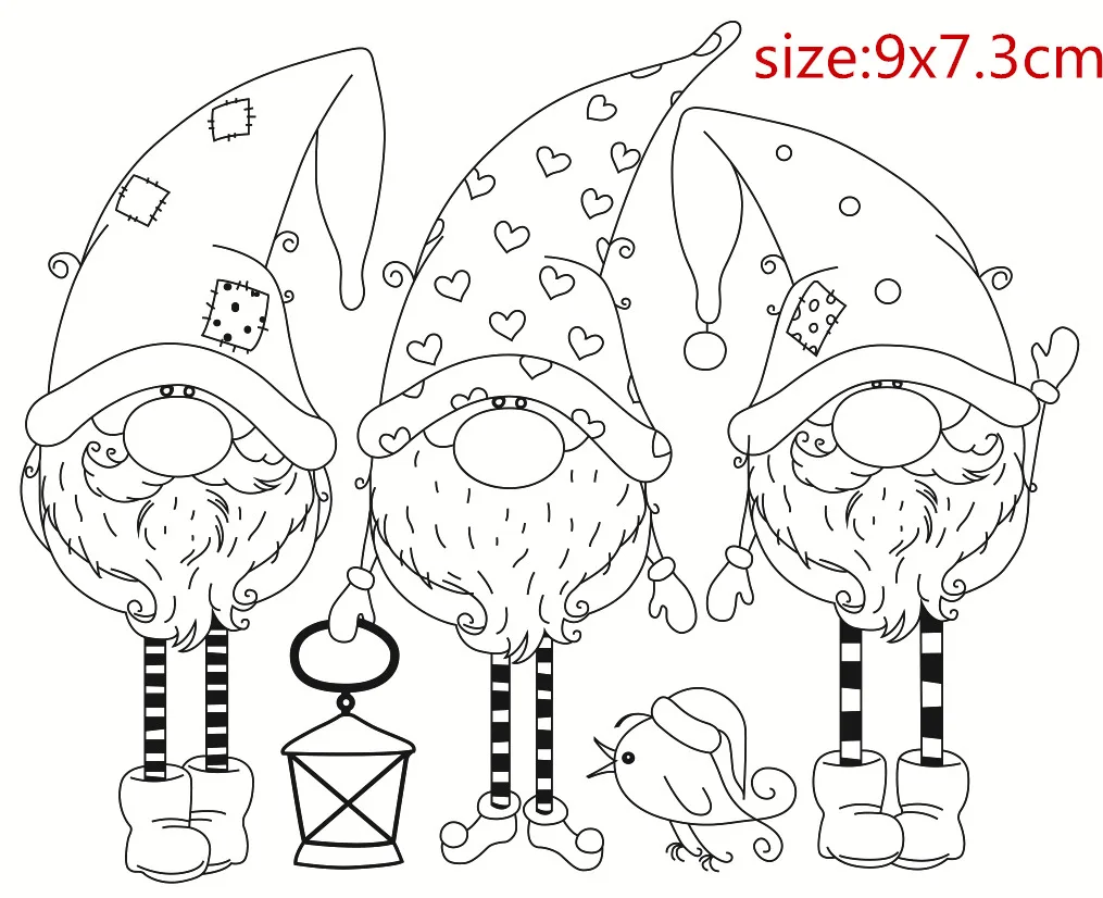 

Santa Claus Transparent Silicone Stamp And Metal Die/Seal For DIY Scrapbooking/photo Album Decorative Clear Stamp Sheetstampons