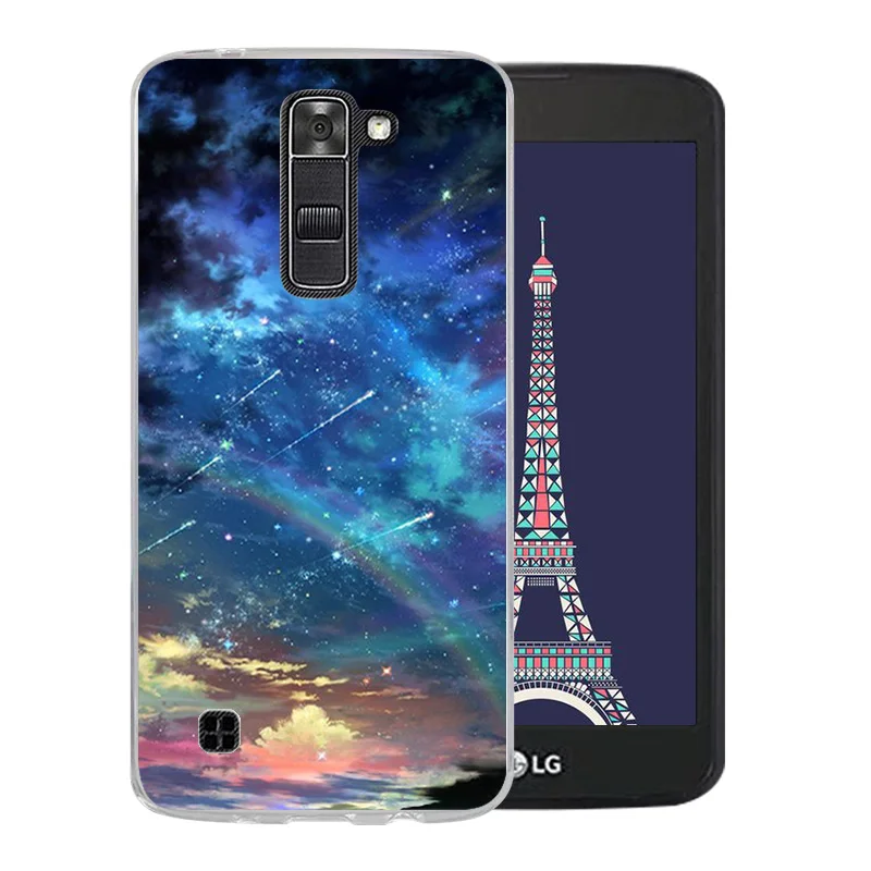 Мягкие силиконовые чехлы для телефонов с рисунком звездного неба LG K7/Tribute 5 LS675/X210