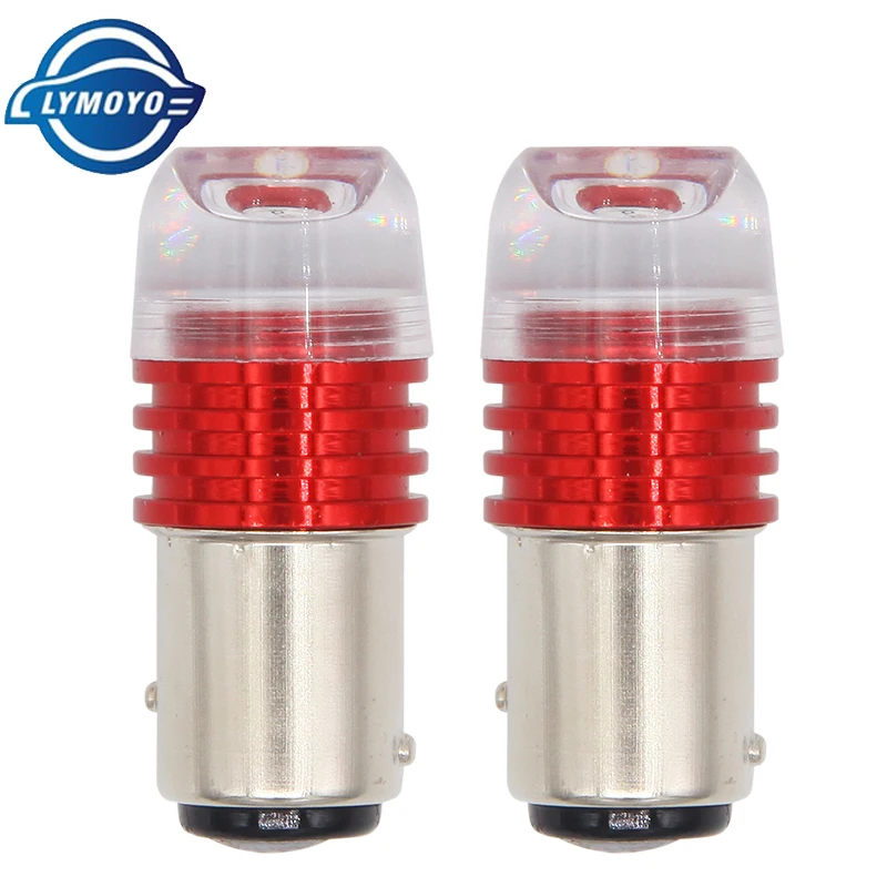 

2pcs auto 1157 led BAY15D P21/5W t20 7443 strobe flash light brake blink light Lamp Bulb DC12 red white Auto Tail Stop Light