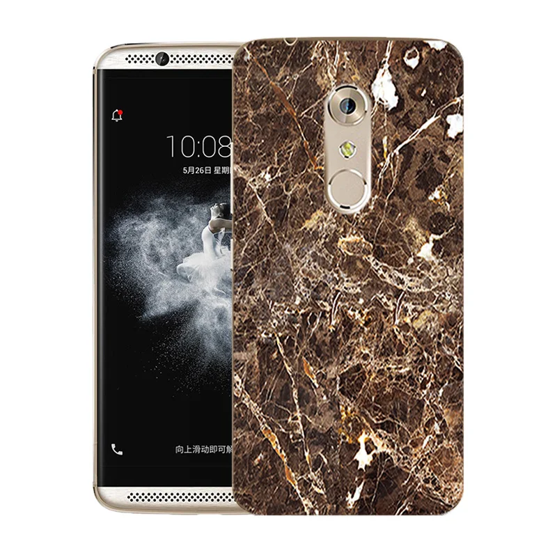 Мягкий силиконовый чехол для ZTE Axon 7 5 дюйма прозрачный из ТПУ с мраморным принтом