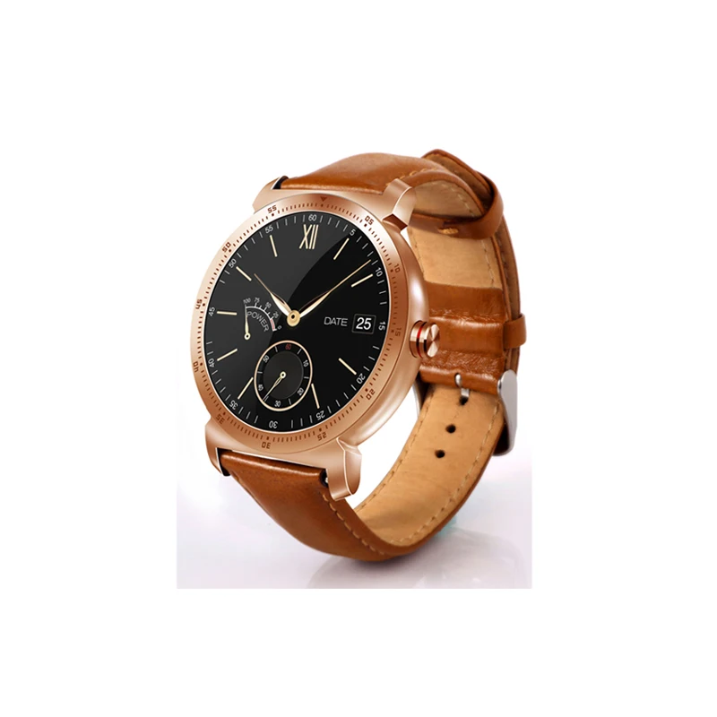 leather gold K7 Смарт часы Полный сенсорный экран Bluetooth Вызов пульсометр Шагомер Smartwatch для мужчин подключение Android IOS pk k88hplus - Цвет: leather gold