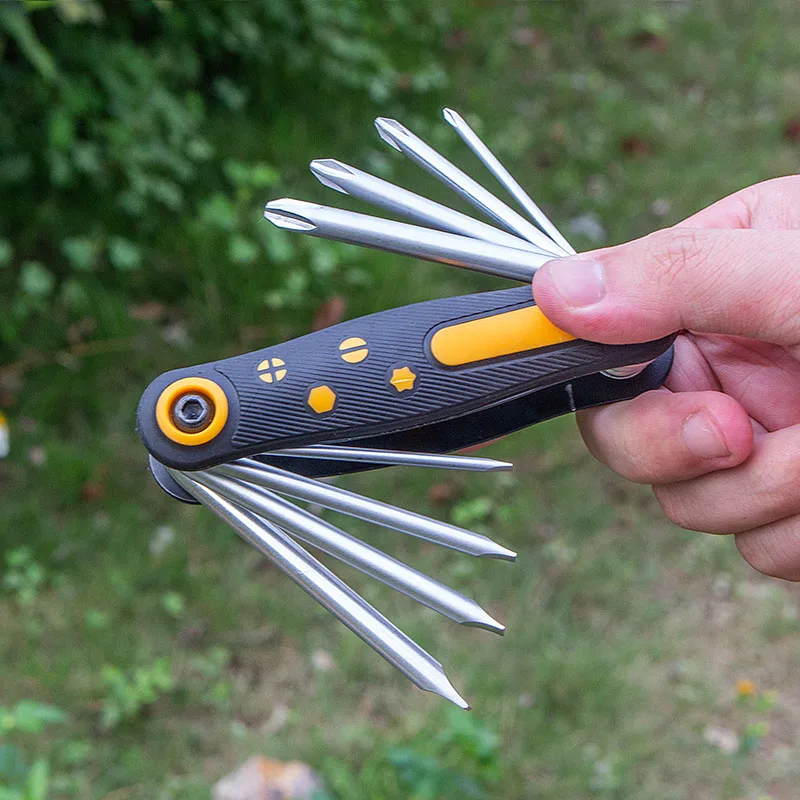 B 8 в 1, набор мини-отверток, набор складных отверток Torx Star Key, набор гаечных ключей T9 T20, наборы ручных инструментов - Цвет: B