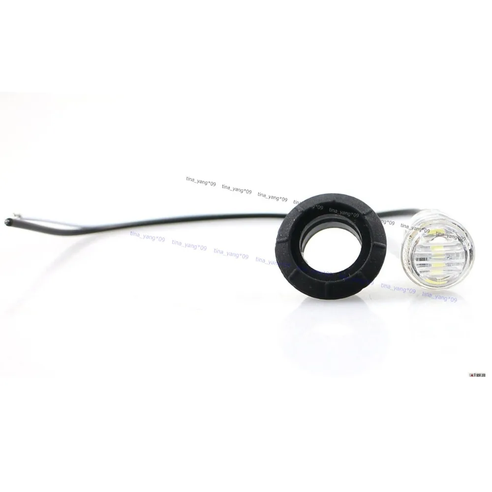 Tkeapl TMH 50X 12V Мини Белый 3/4 "0 75 дюймов круглый боковой 3 Светодиодный Маркер для