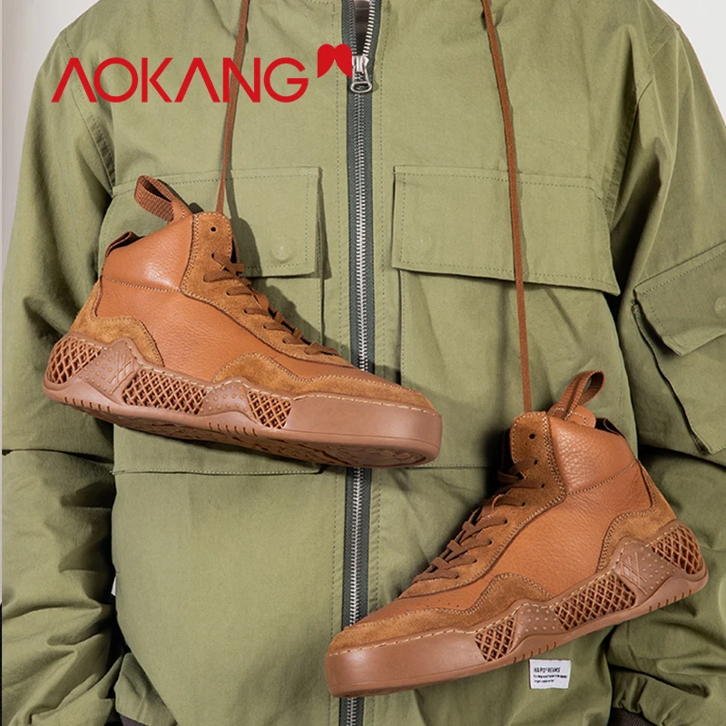 AOKANG/2019 г. летняя повседневная обувь мужская из натуральной кожи дышащая легкая на