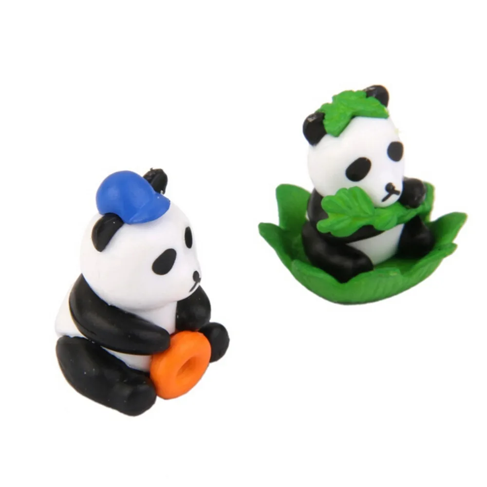 

4pcs Kawaii Mini Resin Panda Moss Micro World miniature figurines toys Model Japanese anime children figure Toys