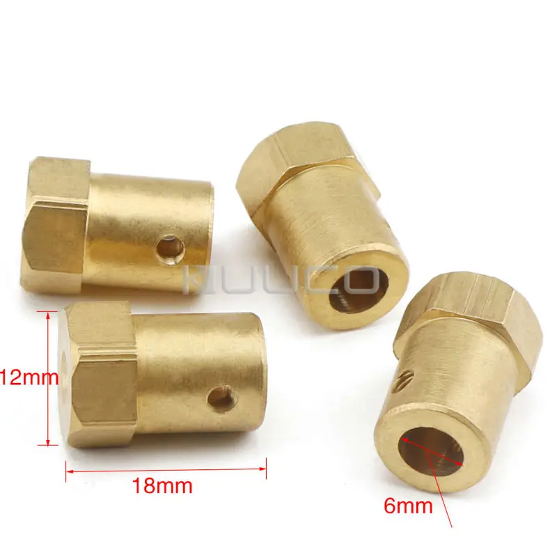 Латунный СОЕДИНИТЕЛЬ 6 мм Шестигранная муфта с винтами гибкий вал для