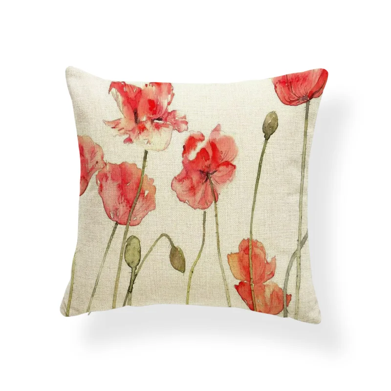 Красивые растения подушки набор цветок Роза Орхидея нарциссы Гостиная Спальня