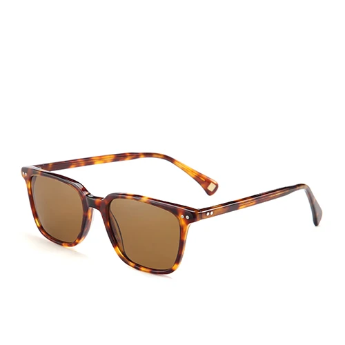 C02 Demi Brown POLARKING Марка Classic Square Поляризованные Солнцезащитные Очки Для Мужчин Путешествия óculos Унисекс Ацетат Солнцезащитные Очки Для Вождения Рыбалка Очки - Цвет линз: C02 Demi Brown