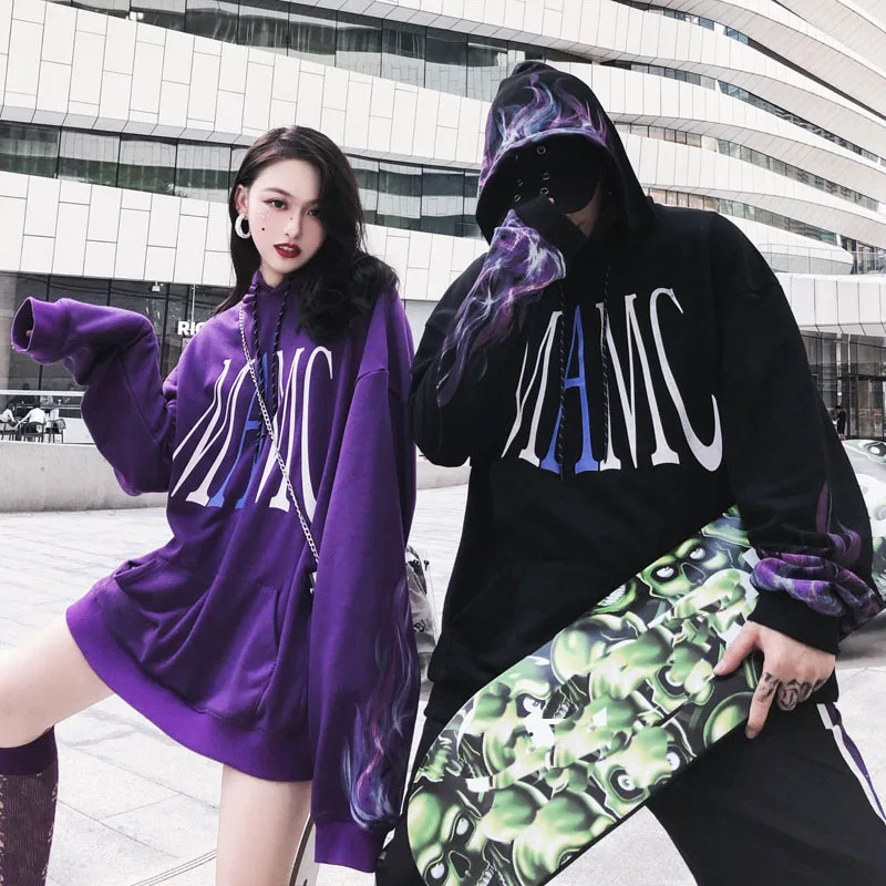 Прямая доставка Гонконг уличный толстовки Oversize хип-хоп Стиль Swag Tyga балахон осень