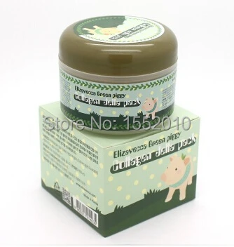 Elizavecca Elizabeth long eared bear (Elizavecca) 100g green pig skin whitening moisturizing E disposable sleep mask|whitening mask cream|whitening