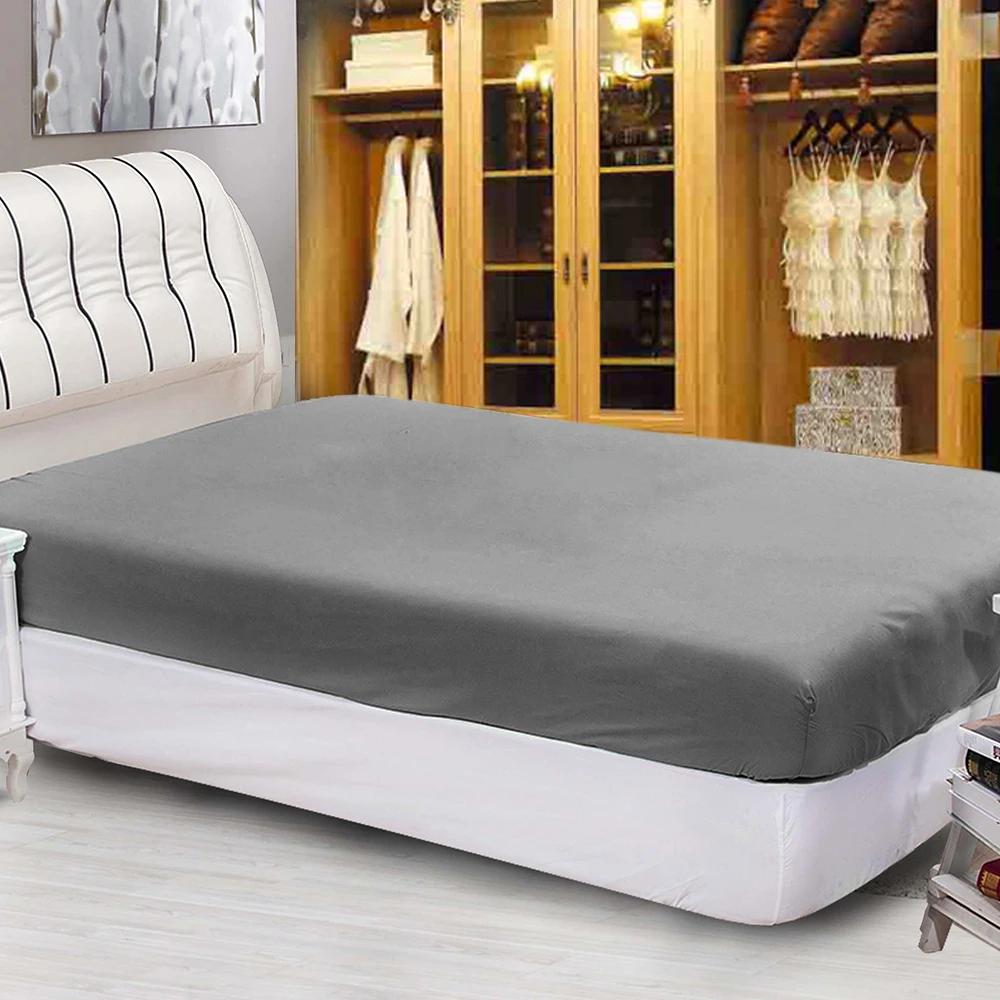 

100%Polyester Fitted Sheet Mattress Cover Printing Bedding Linens Bed Sheets With Elastic Band Double Queen Size