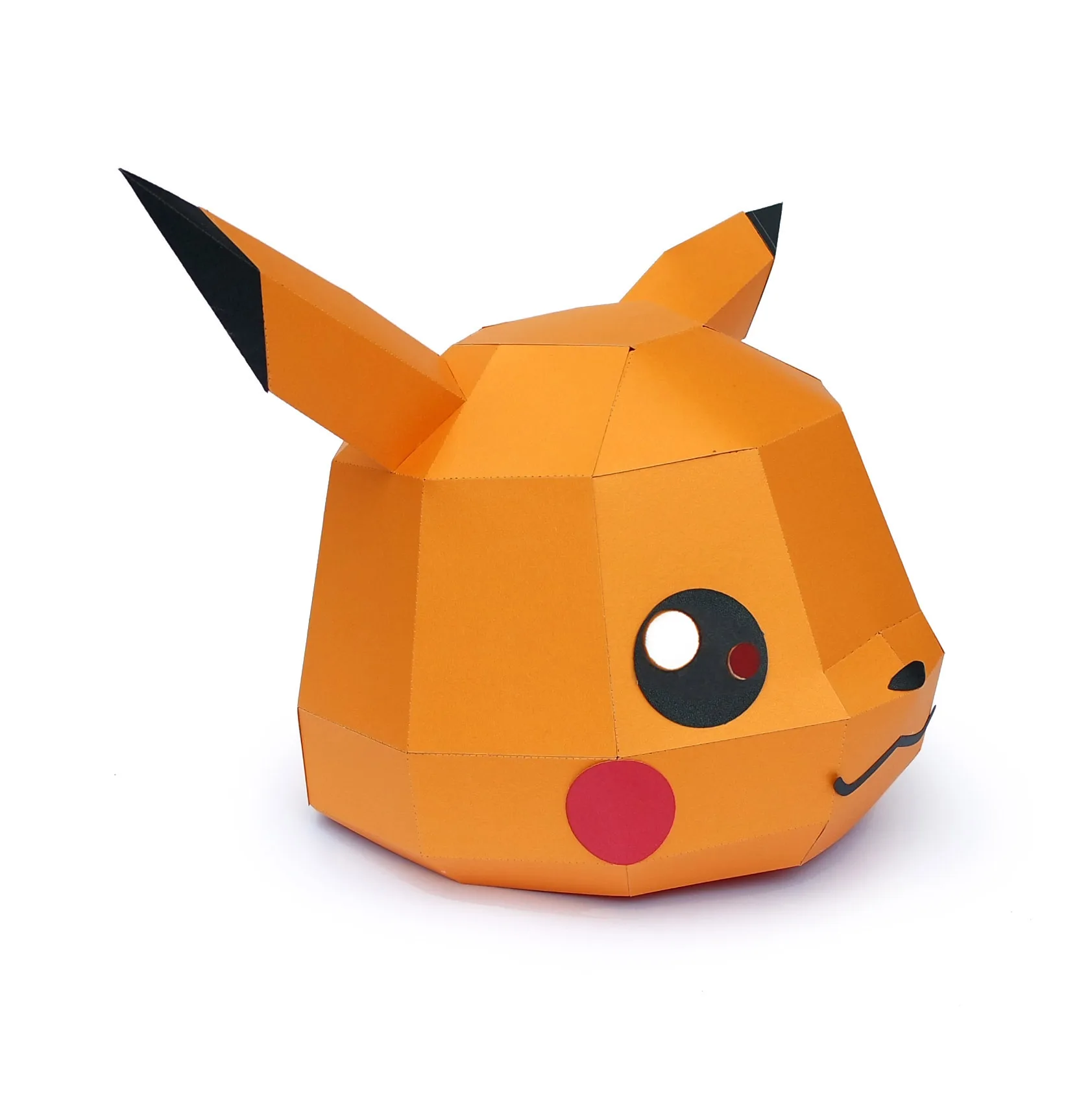 Бумажная маска 3d Костюм Пикачу Косплей DIY Бумага Ремесло Маска модели Рождество Хэллоуин выпускной вечер вечерние подарки