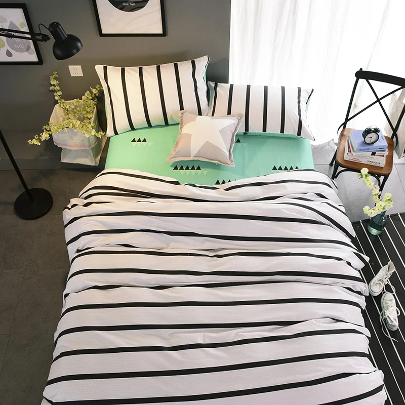 100% хлопок постельного белье с реактивным принтом комплект пододеяльник для