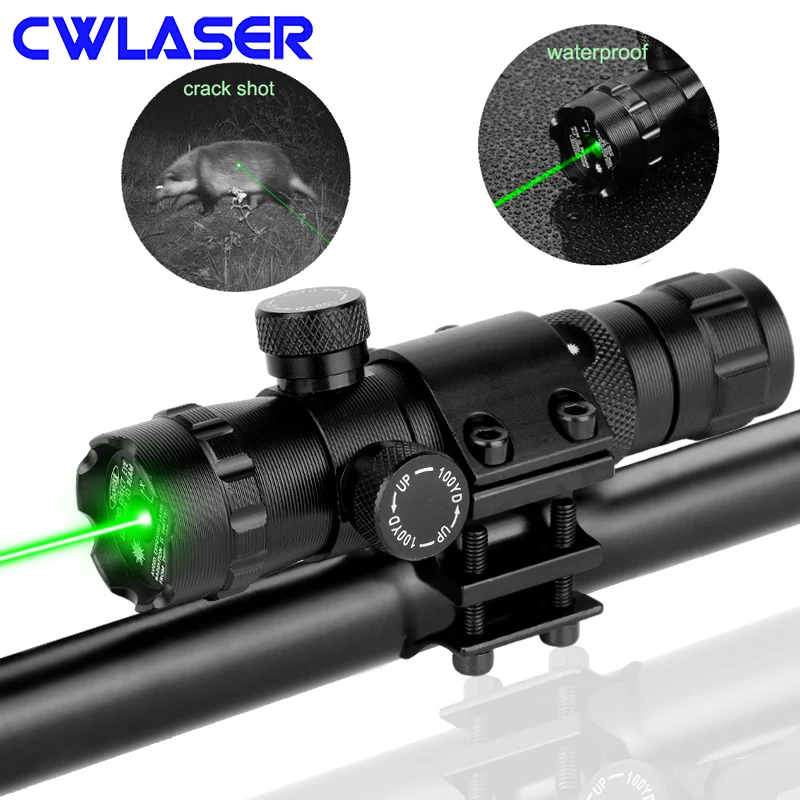 Лазерный прицел для охотничьего ружья с креплениями 5 мВт 532 нм Зеленый/650 красный