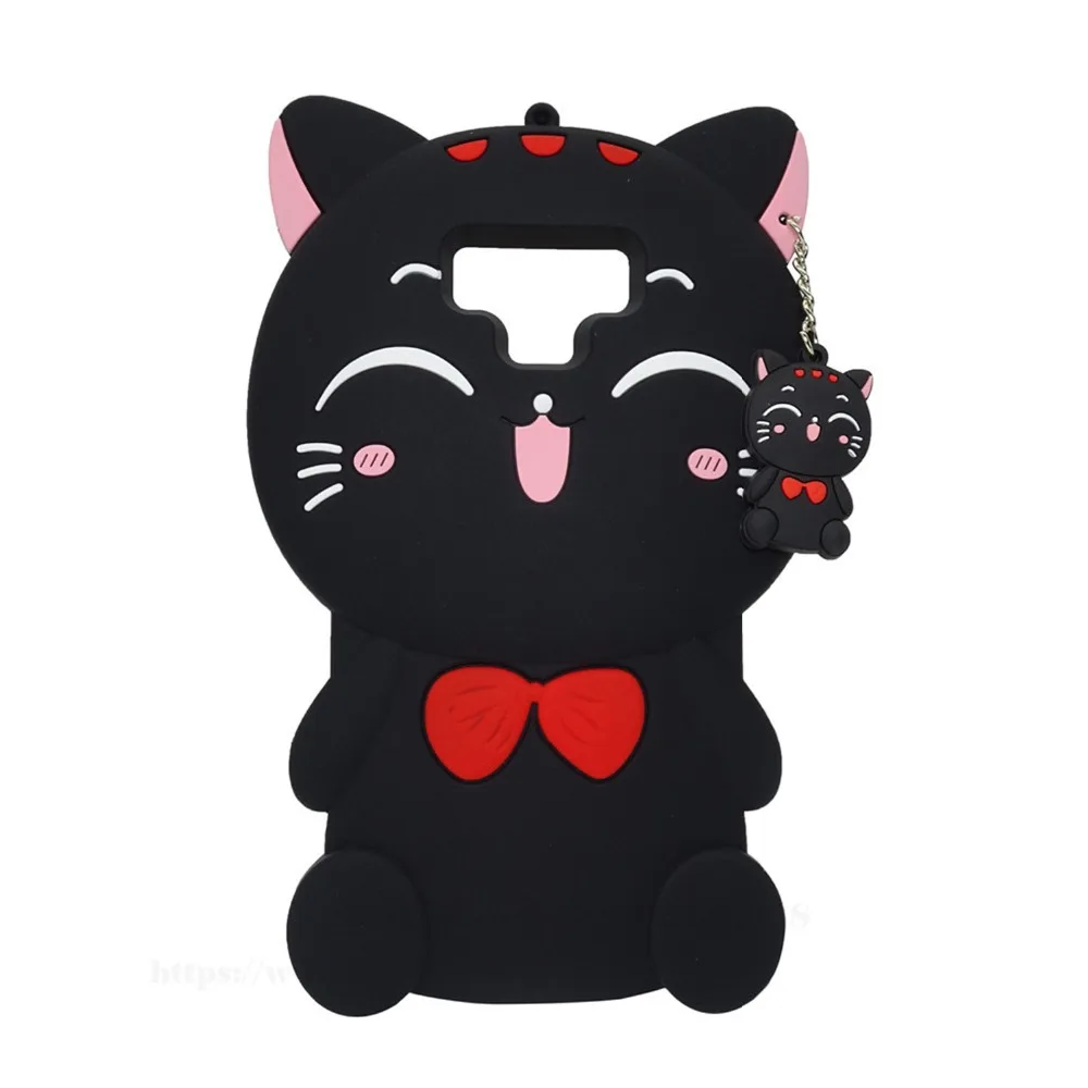 Чехол для samsung galaxy note 9 силиконовый чехол 3D с изображением из мультфильма Lucky Cat