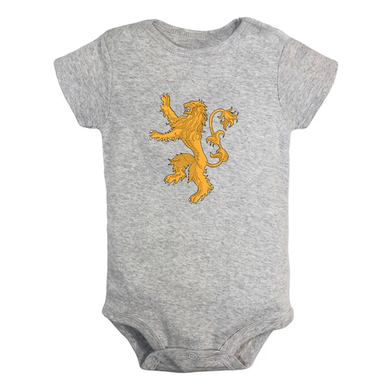 ieBodysuits2181G Одежда для новорожденных девочек и мальчиков с изображением золотого льва, дома Ланнистера Кастерли, рок и надписью «Hear Me Roar» комбинезон с короткими рукавами - Цвет: ieBodysuits2181G