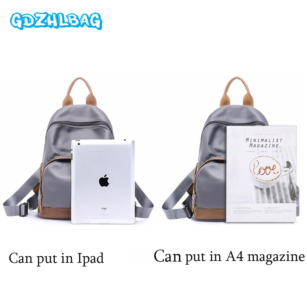 GDZHLBAG Women Backpack Waterproof nylon School Bags Students Travel Shoulder Bag for Teenager Girls B16802 | Багаж и сумки