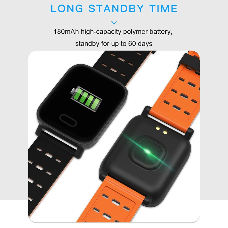 fit Color screen Smart Band Blood Pressure Heart Rate Monitor Tracker IP67 Waterproof Outdoor Sport Fitness equipme | Спорт и