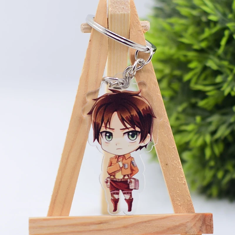 Attack on Titan 339 Атака на Титанов брелок двухсторонний акриловый брелок Подвеска Аниме аксессуары брелок с фигурками из мультфильмов - Цвет: Attack on Titan 339