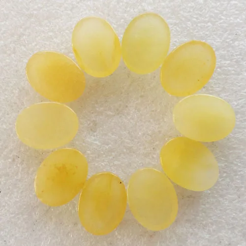 (10 шт./лот) оптовая продажа Натуральный Желтый авантюрин Овальный Кабошон 20x15x6 мм