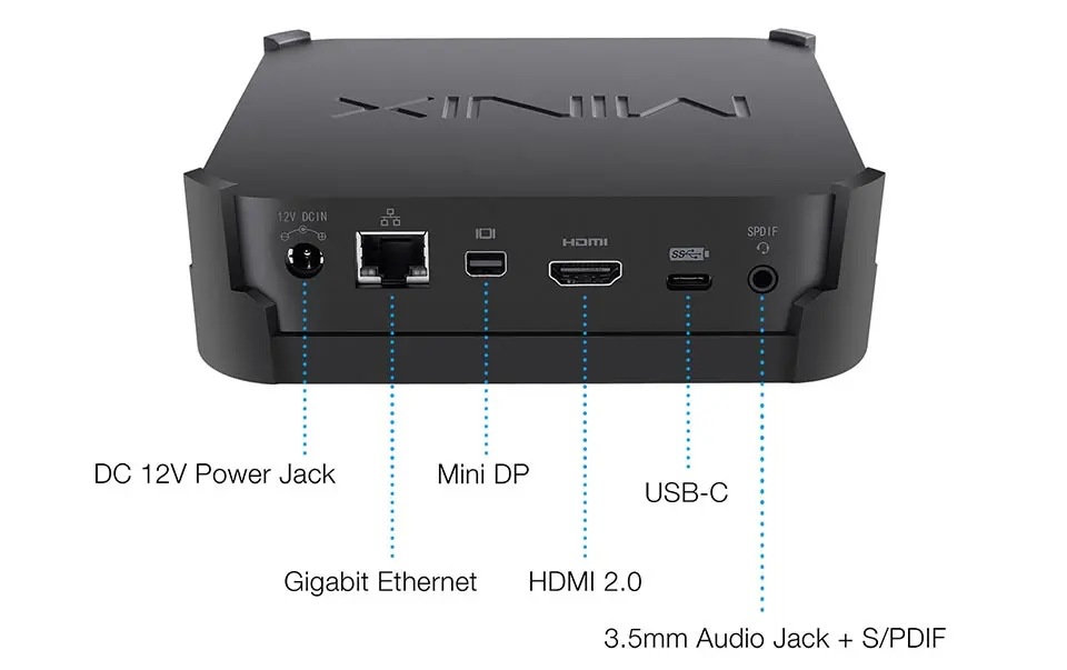 MINIX NEO J50C-4 официальный WINDOWS 10 PRO Серия Мини ПК Intel Pentium серебристый J5005 DDR4 4 ГБ/64 Гб HDMI 2,0 Vesa крепление мини ПК
