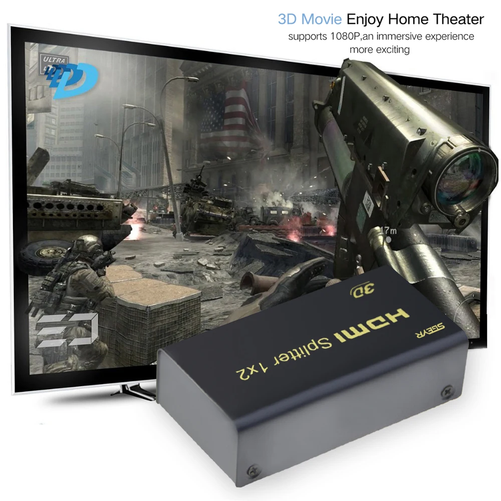 4K 1x2 HDMI 1 4 сплиттер вход 2 выхода SGEYR Divisor x 2K/3840x2160 @ 30 Гц с функцией CEC|1x2 hdmi splitter|hdmi