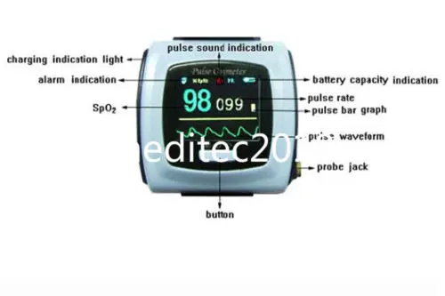 Contec Пульсоксиметр для запястья цветной OLED дисплей SpO2 зонд+ программное обеспечение, CMS50F Монитор артериального давления оксиметры