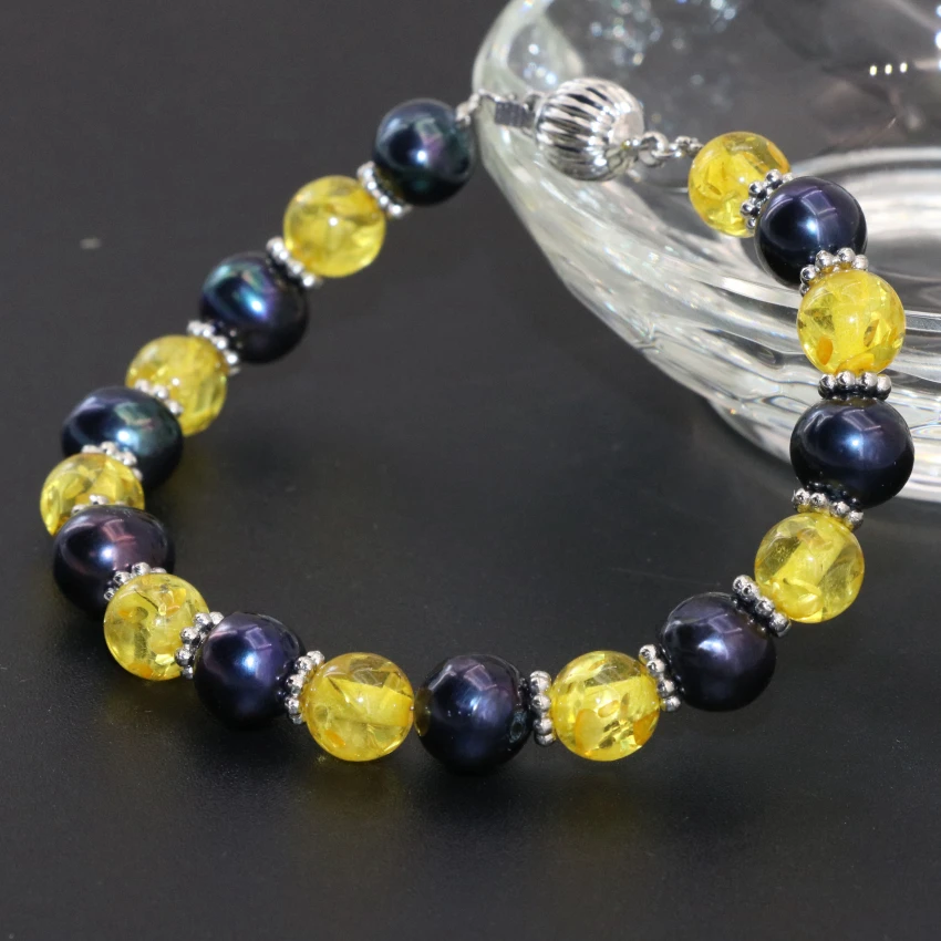 Оптовая цена Бесплатная доставка Черный Натуральный 7 8 мм Жемчуг симпатичные