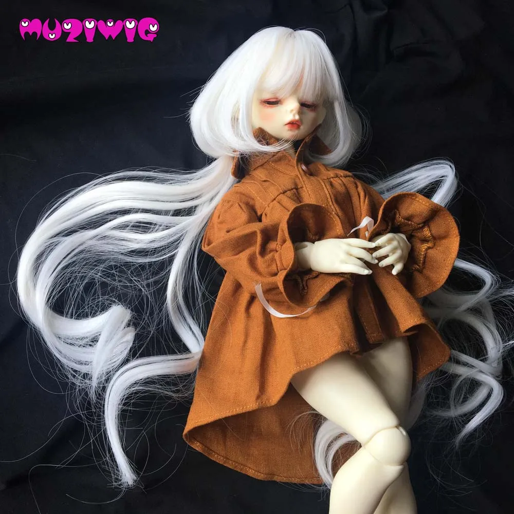 MUZI BJD кукольные парики имитация мохера волнистые волосы доступны для 1/3 DD