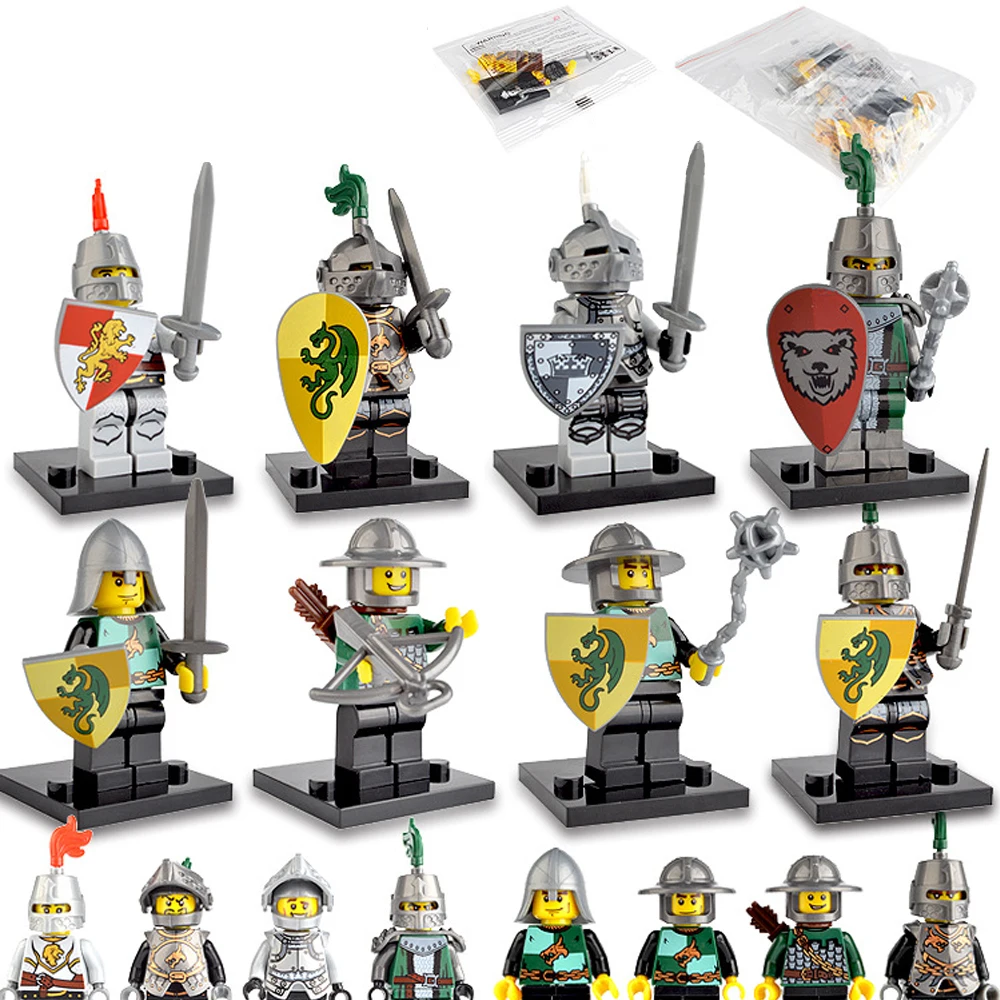 Figure Series Dragon Warrior Medieval Knights Super Hero legoing Building blocks Set for Kids | Игрушки и хобби