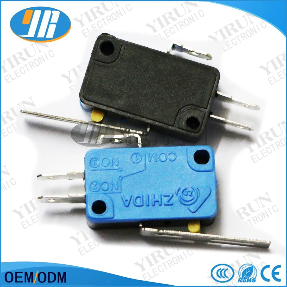 10 шт./лот 3 Pin микро переключатель Терминалы Microswitchs с коротким рукавом рычаг