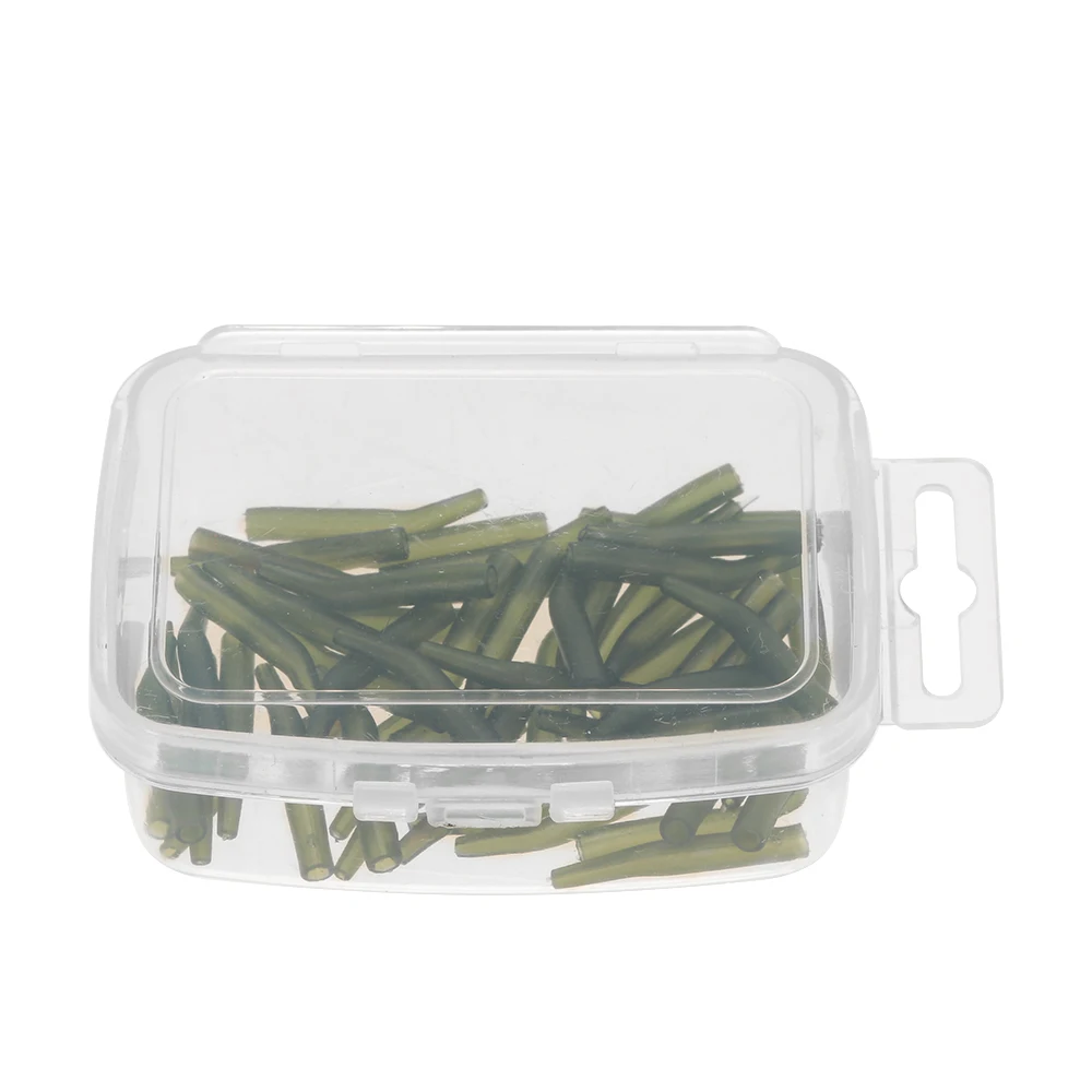 50 шт./лот крючок для ловли карпа рукав волос леска выравнивающие рукава мягкие