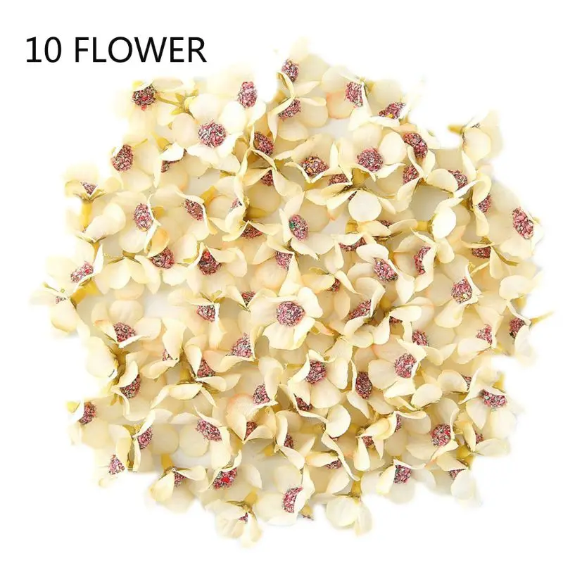 Yellow 10Pcs/Set 2cm Multicolor Mini Artificial Daisy Flower Heads Sunflower For Wreath DIY Scrapbooking Wedding Party Decoration - Цвет: Yellow