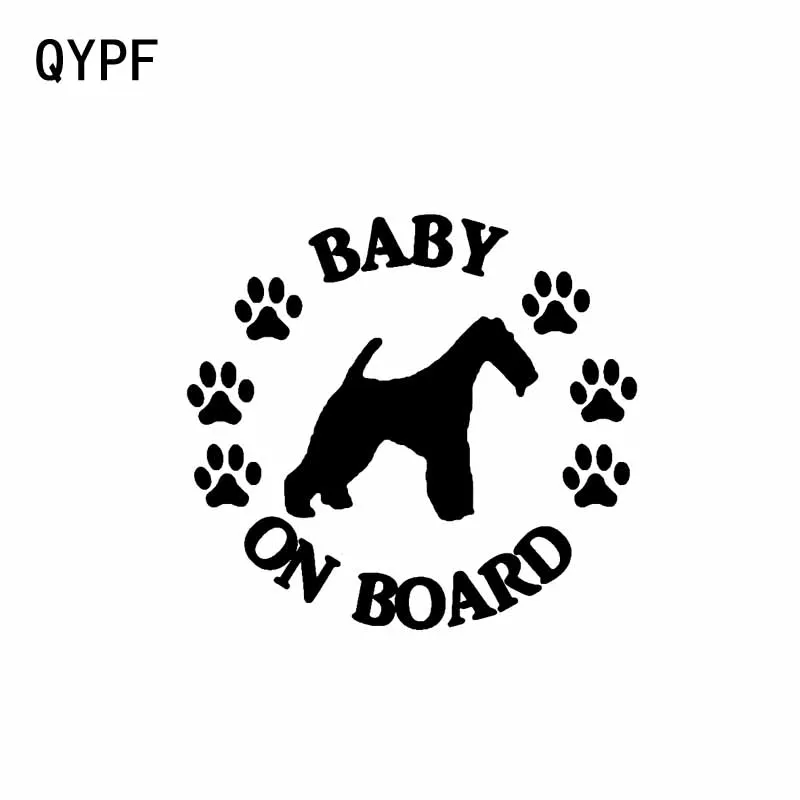 QYPF 13 см * 12 Детские Виниловые наклейки на автомобиль и мотоцикл лиса терьер собака