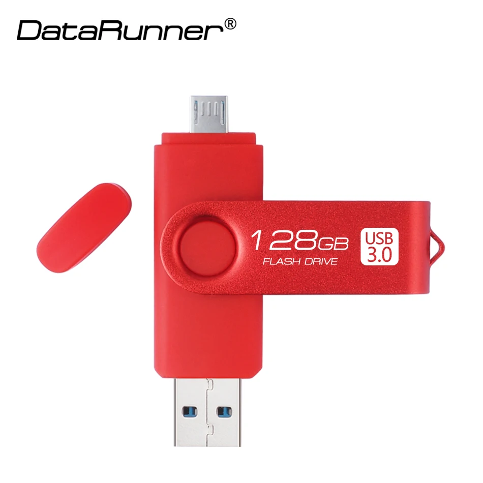 DataRunner OTG USB флеш накопитель Высокоскоростной Usb 3 0 256 ГБ 128 Гб 64 32 16 2 в 1 карта памяти