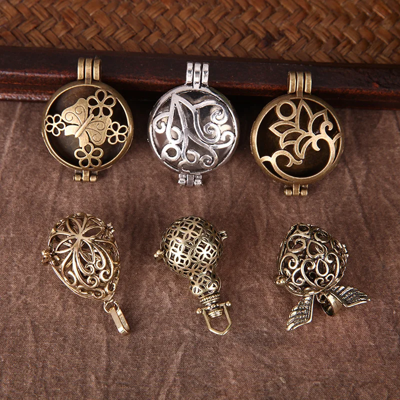 Пустотелая клетка шар коробка Подвеска медная Корона Essetial масло диффузор