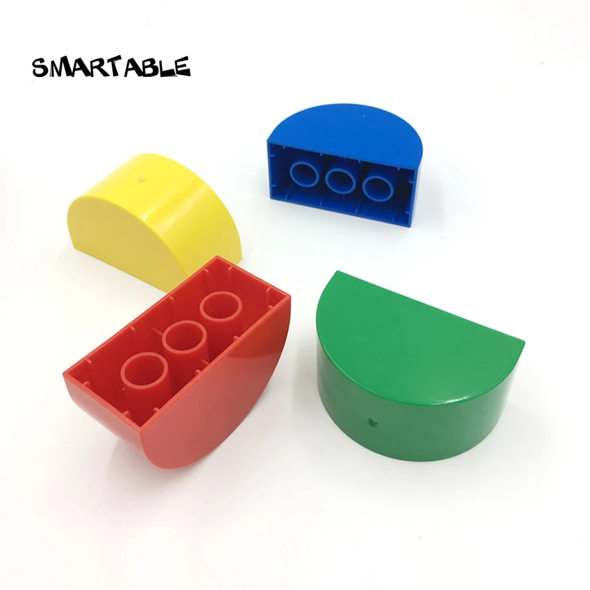 Smartable большой кирпич полукруглые разноцветные плоские с 2x4 Строительные блоки