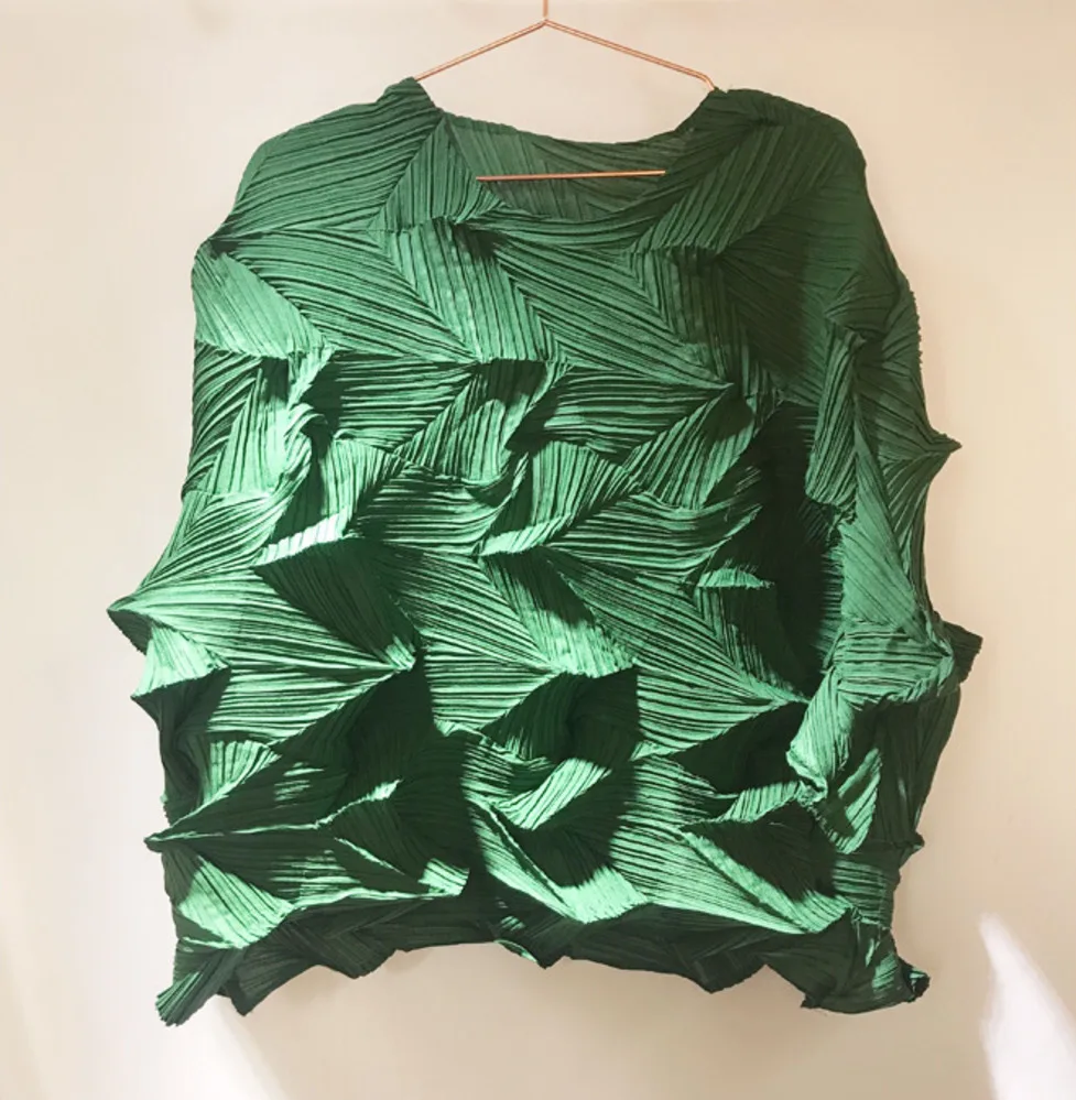 Женская рубашка LANMREM винтажная плиссированная с круглым вырезом и крыльями