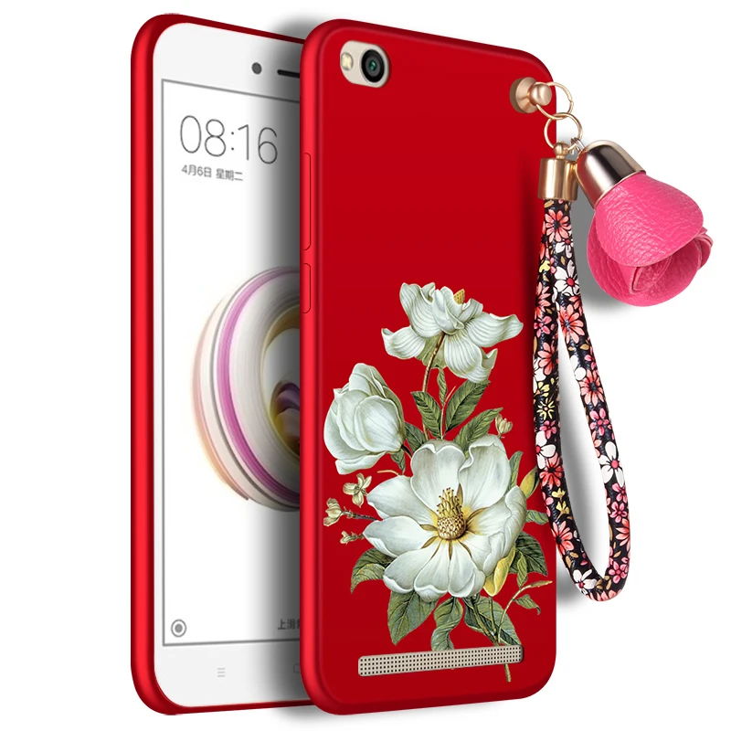 Роскошный силиконовый чехол для xiaomi redmi 4a, защитный чехол для мобильного телефона xiaomi redmi 4a, мягкий чехол из ТПУ с объемными цветами