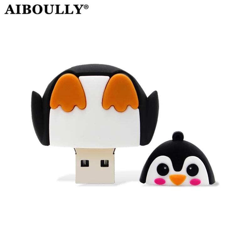 AIBOULLY 2,0 животное USB палка usb-флеш-накопитель карта памяти Флешка Сова U диск лиса пчела Пингвин 4 ГБ 8 ГБ 16 ГБ 32 ГБ 64 ГБ мини-подарок