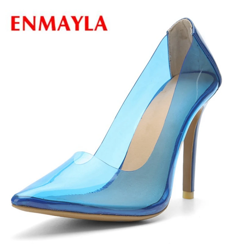 

Женские туфли с острым носком ENMAYLA, из микрофибры, на тонком каблуке, повседневные туфли без шнуровки, обувь на высоком каблуке, размеры 34-43, ...