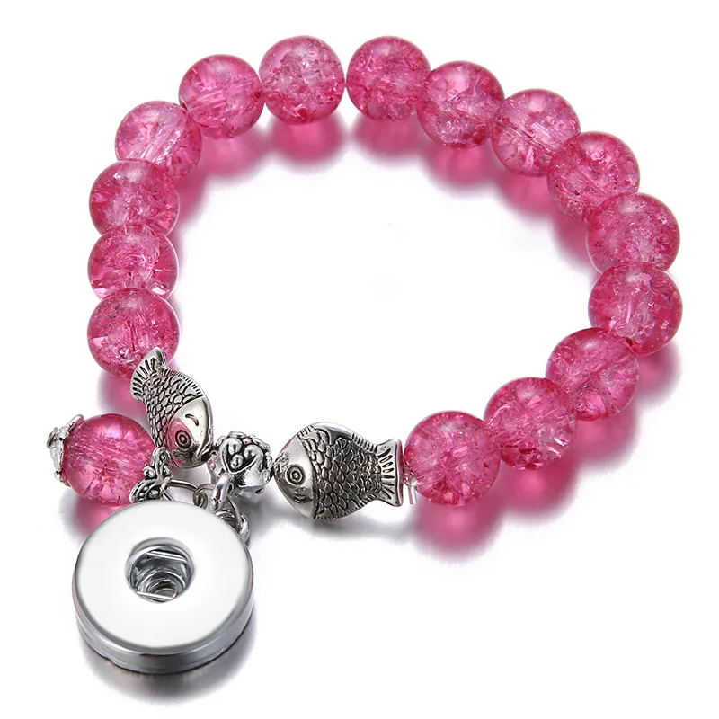 Новые Красочные цветные прозрачные бусины с трещинами браслеты пружинным