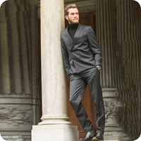 grey men suits for wedding formal business man blazer groom tuxedo slim fit costume homme terno masculino 2piece coat pants